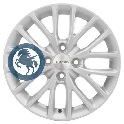   h0340399.  Khomen Wheels KHW1506 (Rio/Solaris) 615 4/100 ET46 54,1 F-Silver