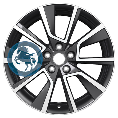Фотография товара h0357035. Диск Khomen Wheels KHW1802(Teana/X-trail) 7х18 5/114,3 ET45 66,1 Black-FP