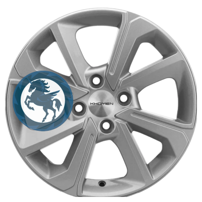   h0357186.  Khomen Wheels KHW1501 (Logan/Sandero/Xray) 615 4/100 ET40 60,1 F-Silver