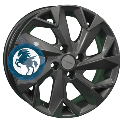   h0357639.  Khomen Wheels KHW1508 (Rio/Solaris) 615 4/100 ET46 54,1 Gray
