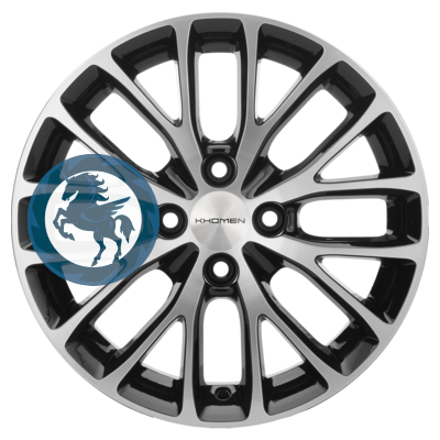   h0373359.  Khomen Wheels KHW1506 (XRay) 615 4/100 ET37 60,1 Black-FP
