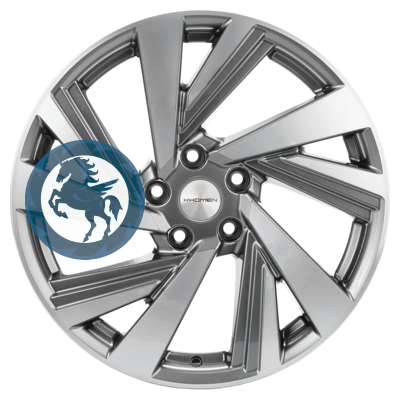   h0374106.  Khomen Wheels KHW1801 (Teana/X-trail) 7,518 5/114,3 ET45 66,1 Gray-FP