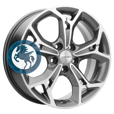 Фотография товара h0374672. Диск Khomen Wheels KHW1702 (Jolion) 7х17 5/114,3 ET37 66,5 Gray-FP