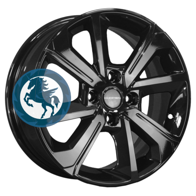   h0385220.  Khomen Wheels KHW1501 (Rio/Solaris) 615 4/100 ET46 54,1 Black