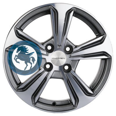   h0387554.  Khomen Wheels KHW1502 (Vesta) 615 4/100 ET50 60,1 G-Silver-FP