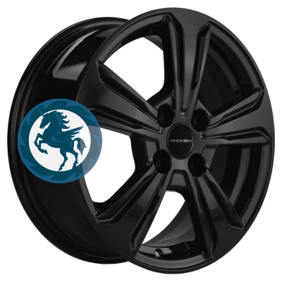   h0387562.  Khomen Wheels KHW1502 (Nexia) 615 4/100 ET45 56,6 Black