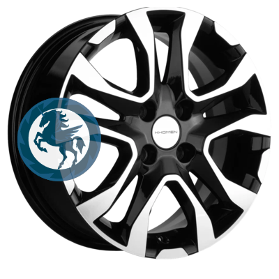   h0387787.  Khomen Wheels KHW1503 (Logan/Sandero/Xray) 615 4/100 ET40 60,1 Black-FP