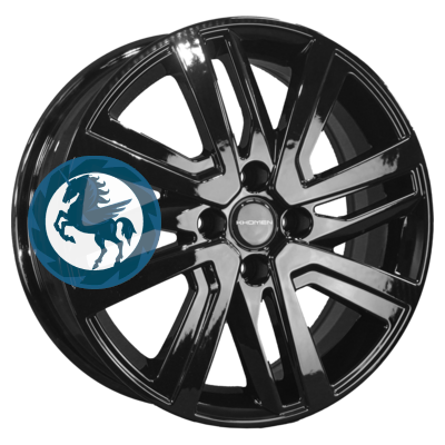   h0390900.  Khomen Wheels KHW1609 (Rio II/Solaris II) 616 4/100 ET48 54,1 Black