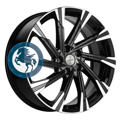   h0391333.  Khomen Wheels KHW1901 (Volvo XC) 7,519 5/108 ET50,5 63,4 Black-FP