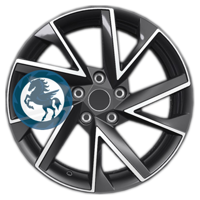   h0391370.  Khomen Wheels KHW1714 (Sportage) 717 5/114,3 ET48,5 67,1 Black-FP