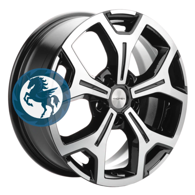   h0392338.  Khomen Wheels KHW1710(2) (VW Transporter) 6,517 5/120 ET55 65,1 Black-FP