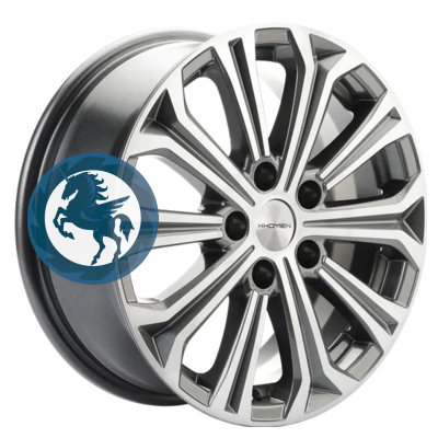   h0394504.  Khomen Wheels KHW1610 (Toyota/Suzuki) 6,516 5/114,3 ET45 60,1 Gray-FP