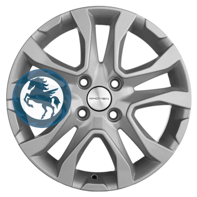   h0394961.  Khomen Wheels KHW1503 (Rio/Solaris) 615 4/100 ET46 54,1 F-Silver