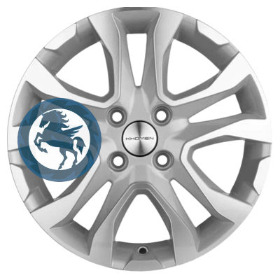   h0395646 -  Khomen Wheels KHW1503 (Rio/Solaris) 615 4/100 ET46 54,1 F-Silver-FP
