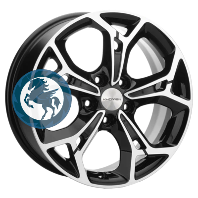   h0401524.  Khomen Wheels KHW1702 (Forester) 717 5/114,3 ET48 56,1 Black-FP