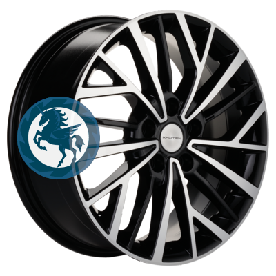   h0401618.  Khomen Wheels KHW1717 (Hyundai Elantra) 717 5/114,3 ET49 67,1 Black-FP