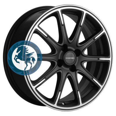   h0401716.  Khomen Wheels KHW1707 (Lada Vesta) 6,517 4/100 ET50 60,1 Black-FP matt