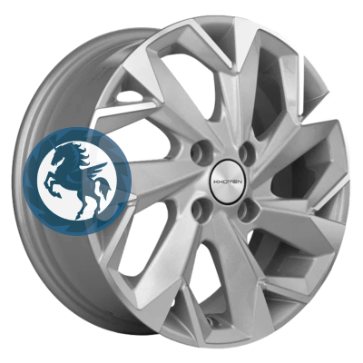   h0402109.  Khomen Wheels KHW1508 (XRay) 615 4/100 ET40 60,1 F-Silver-FP