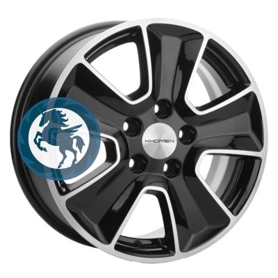   h0402237.  Khomen Wheels KHW1601 (Geely Atlas Pro) 6,516 5/114,3 ET45 54,1 Black-FP