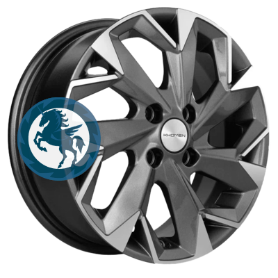   h0402271.  Khomen Wheels KHW1508 (Rio/Solaris) 615 4/100 ET46 54,1 Gray-FP