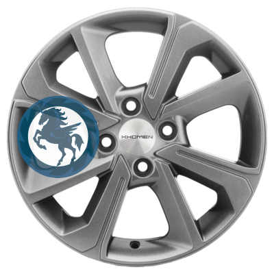   h0402574.  Khomen Wheels KHW1501 (Logan/Sandero/Xray) 615 4/100 ET40 60,1 G-Silver