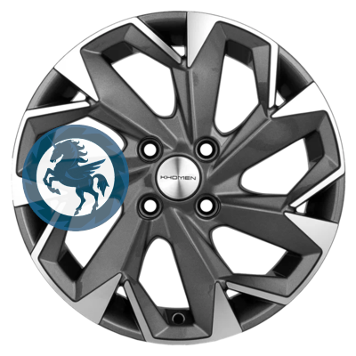   h0403299.  Khomen Wheels KHW1508 (Cobalt) 615 4/100 ET39 56,6 Gray-FP