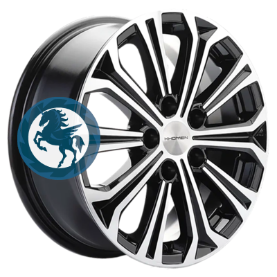   h0403619.  Khomen Wheels KHW1610 (Huyndai/Kia) 6,516 5/114,3 ET43 67,1 Black-FP