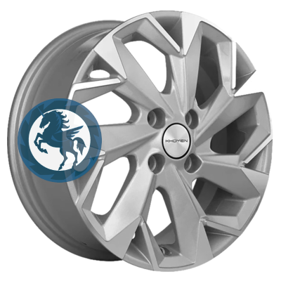   h0404173.  Khomen Wheels KHW1402 (Solaris/Logan/Rio) 5,514 4/100 ET43 67,1 F-Silver-FP