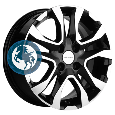  h0404178.  Khomen Wheels KHW1503 (Cobalt) 615 4/100 ET39 56,6 Black-FP