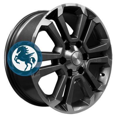   h0405018.  Khomen Wheels KHW1817 (LC Prado) 7,518 6/139,7 ET25 106,1 Gray-FP