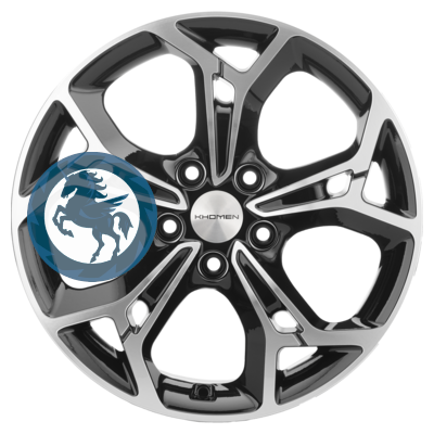   h0405063.  Khomen Wheels KHW1702 (Octavia) 717 5/112 ET49 57,1 Black-FP