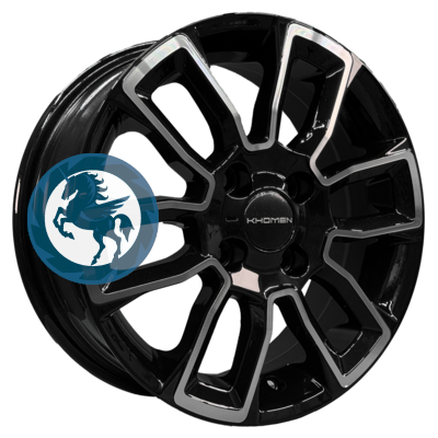   h0405160.  Khomen Wheels KHW1406 (Toyota Corolla) 5,514 4/100 ET43 60,1 Black-FP