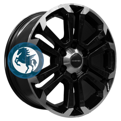 Фотография товара h0405335. Диск Khomen Wheels KHW1817 (Great Wall POER) 7,5х18 6/139,7 ET42 100,1 Black-FP