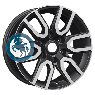 Фотография товара h0405789. Диск Khomen Wheels KHW1723 (Hyundai H-1/Staria) 8х17 6/139,7 ET50 92,5 Black-FP