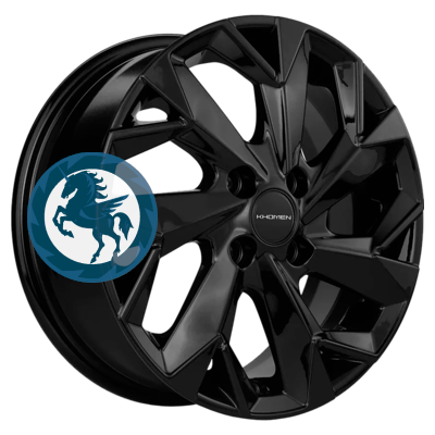 ���������� ������ h0406214. ���� Khomen Wheels KHW1508 (Cobalt) 6�15 4/100 ET39 56,6 Black