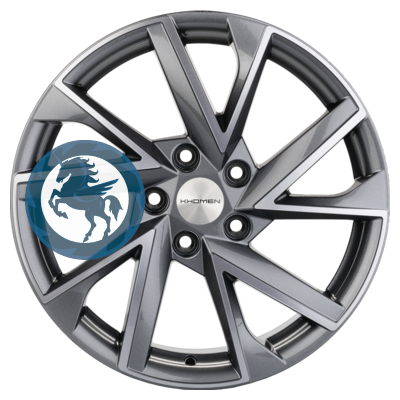 Фотография товара h0408582. Диск Khomen Wheels KHW1714 (Karoq) 7х17 5/112 ET45 57,1 Gray-FP